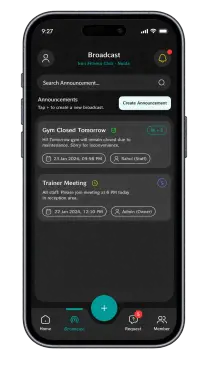 Member broadcast messages