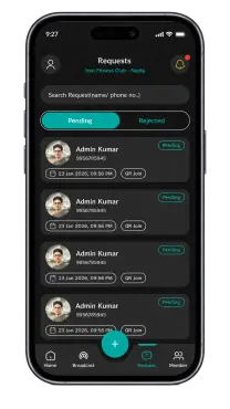 QR member join requests